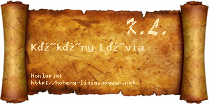 Kökény Lívia névjegykártya